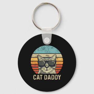 Daddy Retro Cat Sungles Cool Cat Vater Geschenke F Schlüsselanhänger
