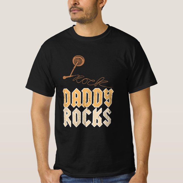 Daddy Rocks - Geschenk für Vater T-Shirt (Vorderseite)