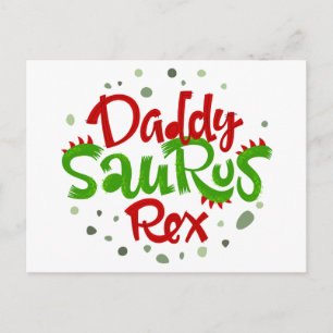Daddy Saurus Rex Illustration Postkarte