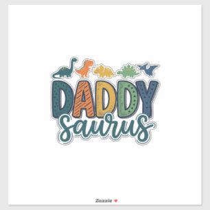 Daddy Saurus Süßer Dinosaur-Vater-Vektor-Design_1 Aufkleber