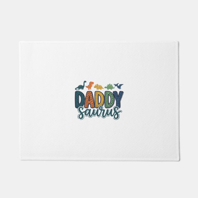 Daddy Saurus Süßer Dinosaur-Vater-Vektor-Design_1 Fußmatte (Vorderseite)