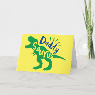 Daddy Saurus T-Rex-Silhouette Karte