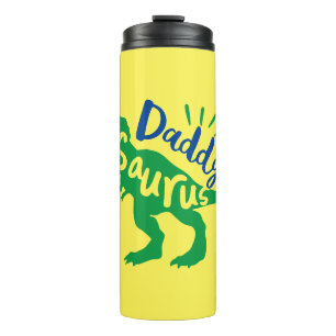 Daddy Saurus T-Rex-Silhouette Thermosbecher
