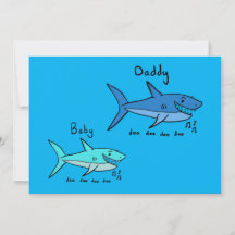 Daddy Shark & Baby Shark Blue Vatertag