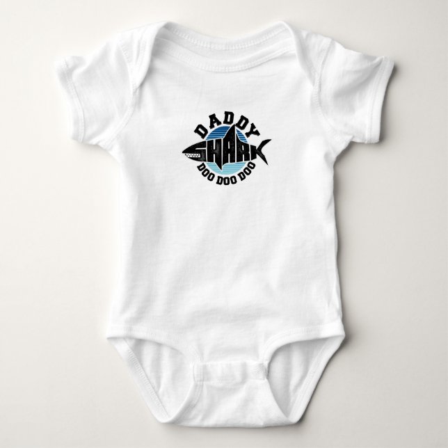 Daddy Shark Baby Strampler (Vorderseite)