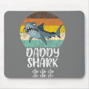 Daddy Shark Do Retro Vintag Mousepad