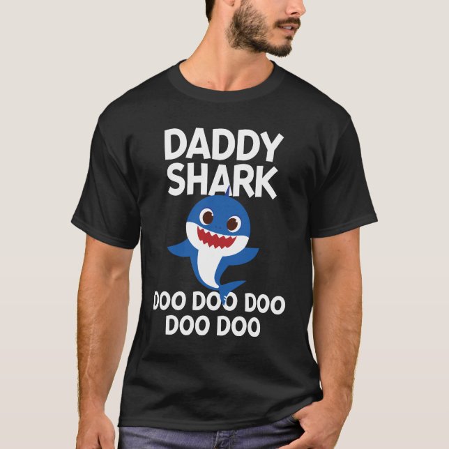 Daddy Shark Doo Doo Doo Funny Daddy T-Shirt (Vorderseite)