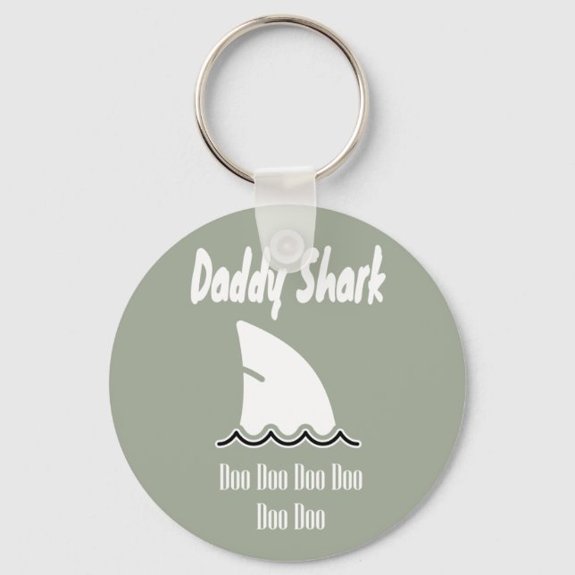 Daddy Shark Doo Doo Trendy Niedlich Song Schlüsselanhänger (Vorderseite)