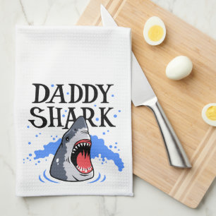 Daddy Shark - Great White Geschirrtuch