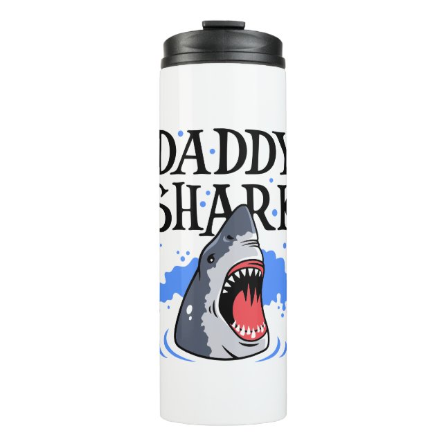 Daddy Shark - Great White Thermosbecher (Vorderseite)