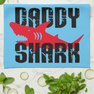 Daddy Shark hat Graphic getragen Geschirrtuch