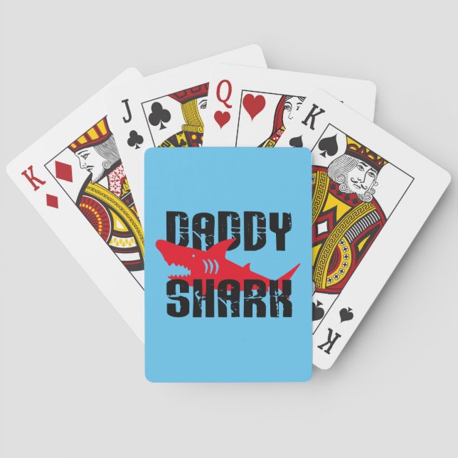 Daddy Shark hat Graphic getragen Spielkarten (Rückseite)