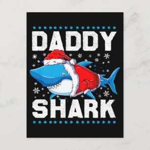 Daddy Shark Santa Vatertag Begleitkarte