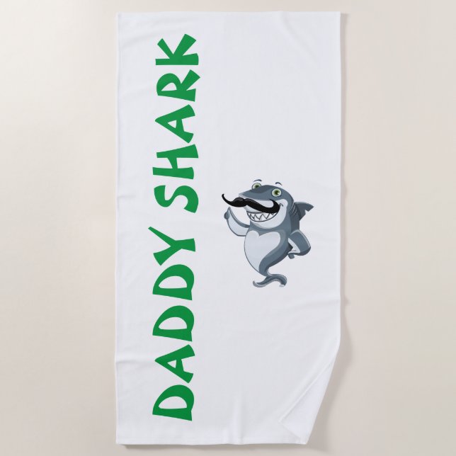 Daddy Shark Strandtuch (Vorderseite)