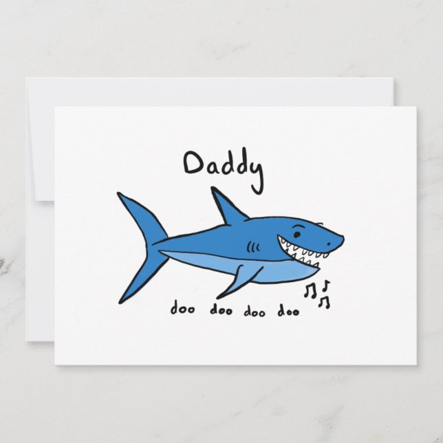 Daddy Shark Vatertag Karte (Vorderseite)