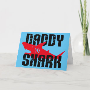 Daddy Shark Worn Graphic Karte