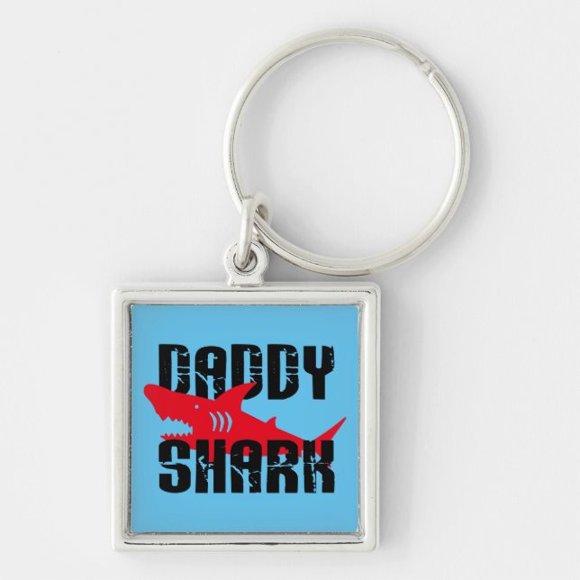 Daddy Shark Worn Graphic Schlüsselanhänger (Vorne)
