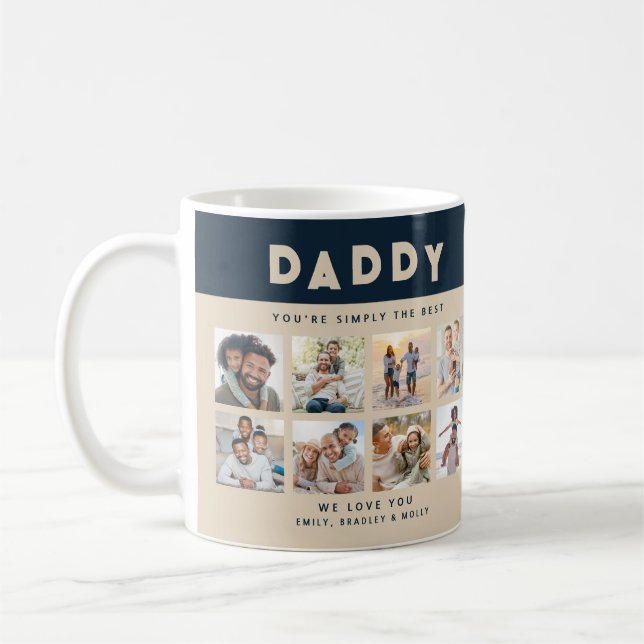 Daddy Sie sind einfach die beste FotoCollage Kaffeetasse (Links)