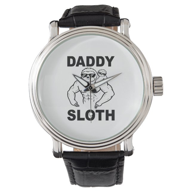 Daddy Sloth Armbanduhr (Vorderseite)