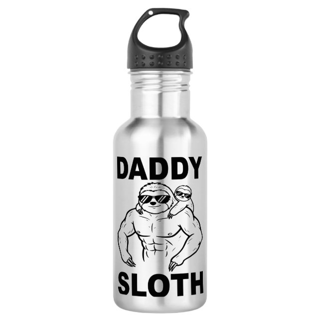 Daddy Sloth Edelstahlflasche (Vorderseite)