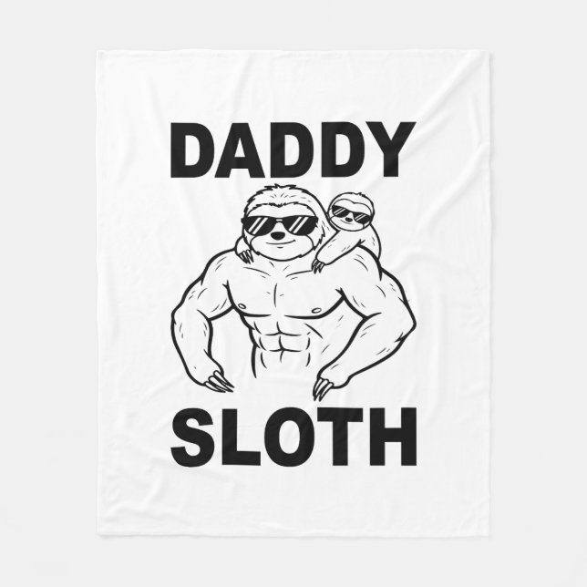 Daddy Sloth Fleecedecke (Vorderseite)