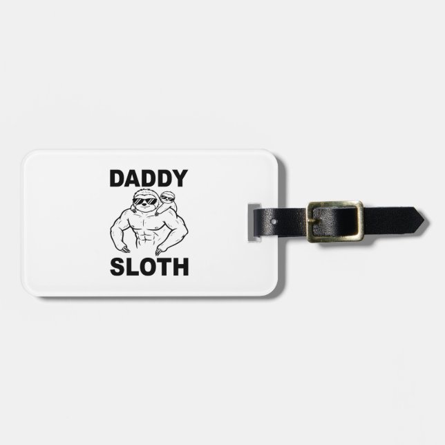 Daddy Sloth Gepäckanhänger (Vorderseite horizontal)
