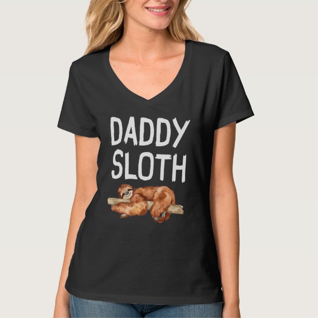 Daddy Sloth Lazy Vater T-Shirt (Vorderseite)