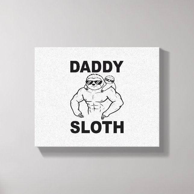 Daddy Sloth Leinwanddruck (Vorderseite)