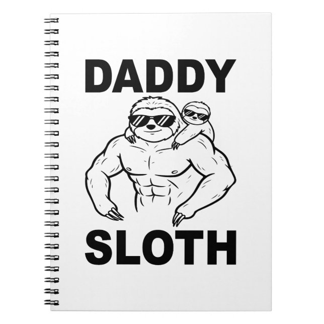 Daddy Sloth Notizblock (Vorderseite)