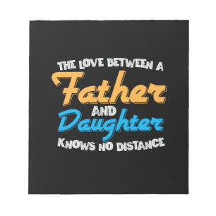 Daddy spendet die Liebe zwischen Vater und Tochter Notizblock
