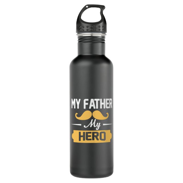 Daddy spendet meinem Vater meinen Helden Edelstahlflasche (Vorderseite)