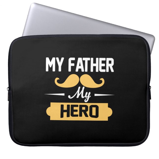 Daddy spendet meinem Vater meinen Helden Laptopschutzhülle (Vorderseite)