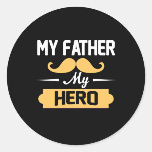 Daddy spendet meinem Vater meinen Helden Runder Aufkleber