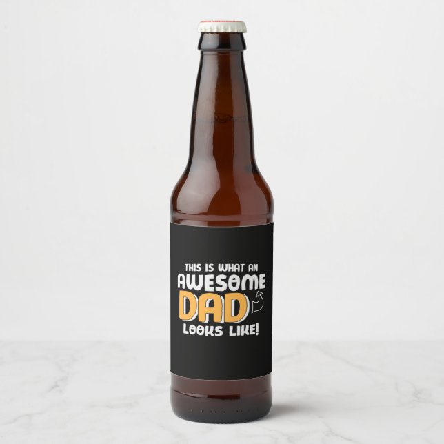 Daddy spendet, wie ein Phantastischer Vater aussie Bierflaschenetikett (Vorderseite)