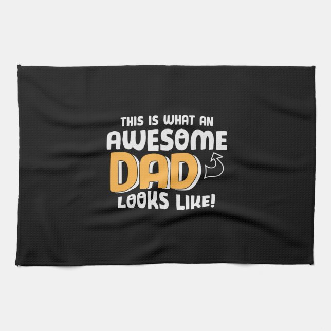 Daddy spendet, wie ein Phantastischer Vater aussie Geschirrtuch (Horizontal)