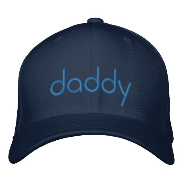 Daddy - Stickerei Bestickte Baseballkappe (Vorderseite)