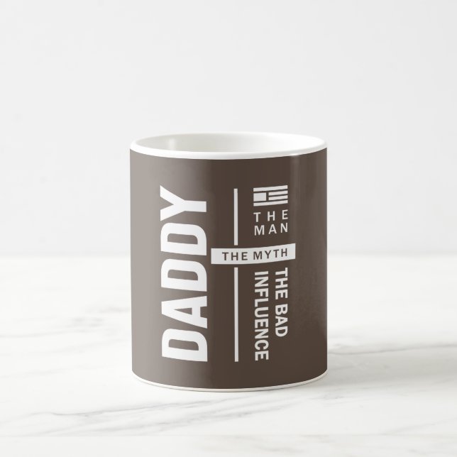 Daddy the Man the Bad Influence Father Gift Kaffeetasse (Mittel)