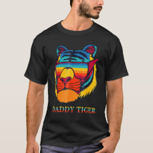 Daddy Tiger Sonnenbrille Vintag farbenfroher Tiger T-Shirt