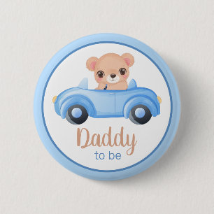 Daddy to be Bear Boy Baby Shooting Button