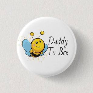 Daddy to be Honey Bee Baby Shower Button
