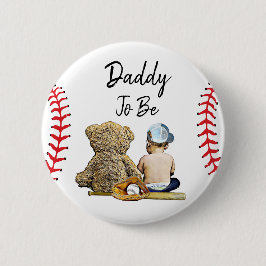 Daddy to Be of a Lil Slugger Baby Showbutton Button