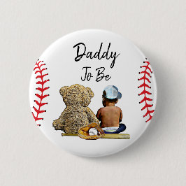 Daddy to Be of a Lil Slugger Baby Showknopf Button