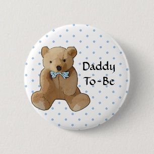 Daddy to be Teddy Bear Baby Shooting Button