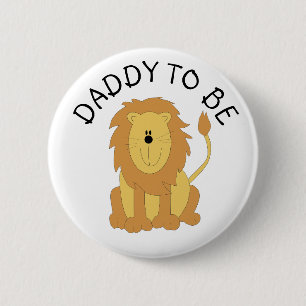 Daddy to be Zebra Baby Shooter Button