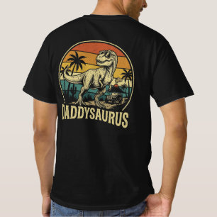 Daddy Trex Dinosaur Daddysaurus Retro Vatertag T-Shirt