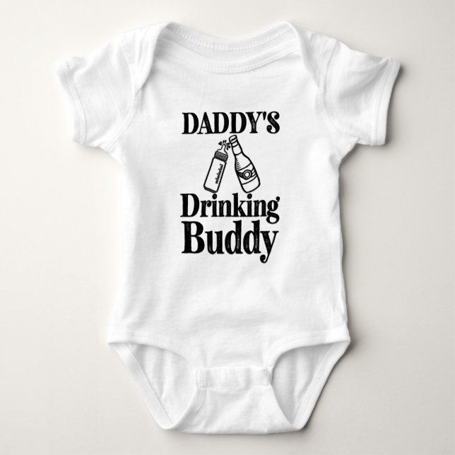 Daddy trinkt Buddy Baby Strampler (Vorderseite)