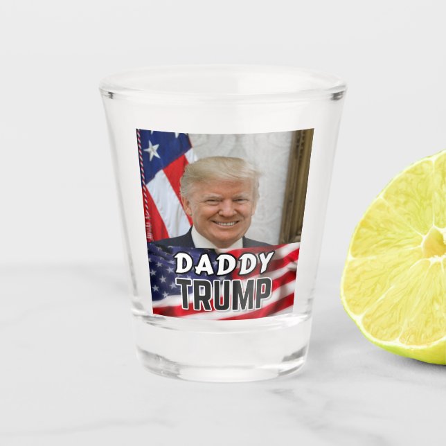 Daddy Trump Schnapsglas (Vorderseite)