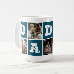 Daddy Typography Collage de photos Coffee Mug