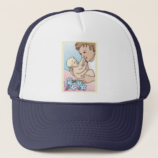 Daddy und Baby Truckerkappe (Vorderseite)