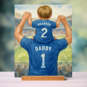 Daddy und Son Matching Jerseys Football Vater Acrylschild